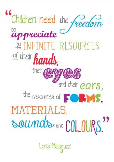 Inspirational Quotation Loris Malaguzzi Inspirational Quotation Loris Malaguzzi