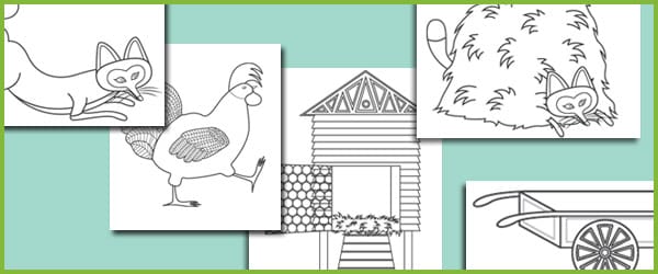 Rosie's Walk Colouring Sheets