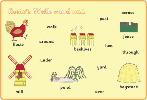 Rosie's Walk A4 Word Mats