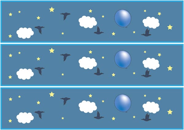 The Blue Balloon Display Borders