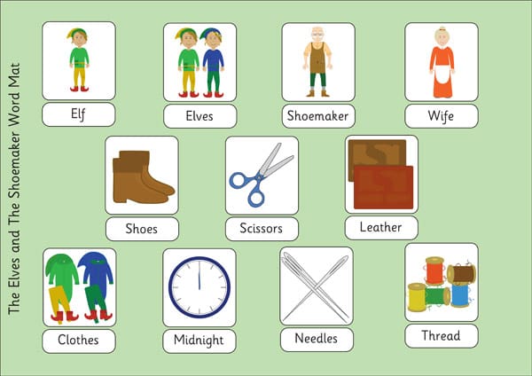 The Elves and the Shoemaker Word Mat