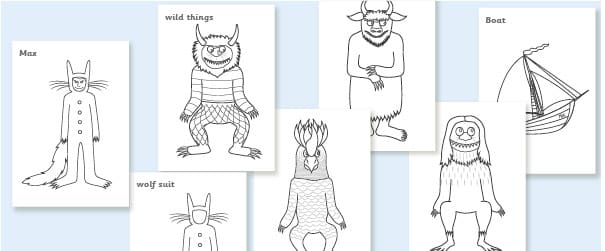 ‘Where the Wild Things Are’ Colourig Sheets