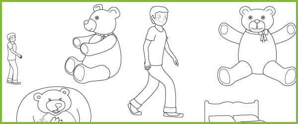 Where’s My Teddy? Colouring Sheets