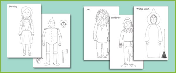 The Wizard of Oz Colouring Sheets