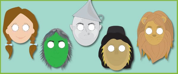 The Wizard of Oz Masks for Role-Play