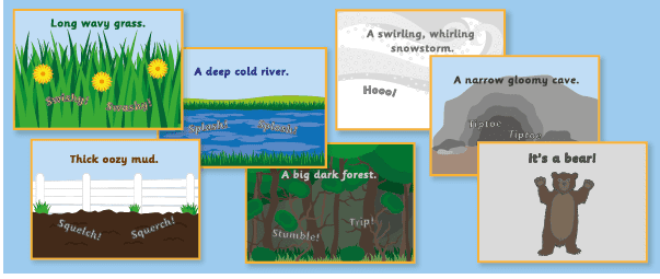 Bear Hunt Story Sequencing Flashcards