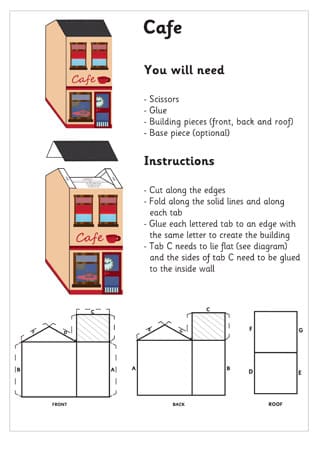 3D Model Building: Cafe | Craft Activities For Kids