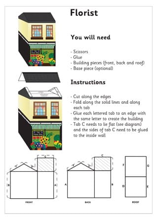 3D Model Building: Flower shop| Craft Activities For Kids