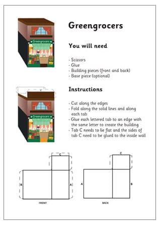 3D Model Building: Greengrocers| Craft Activities For Kids