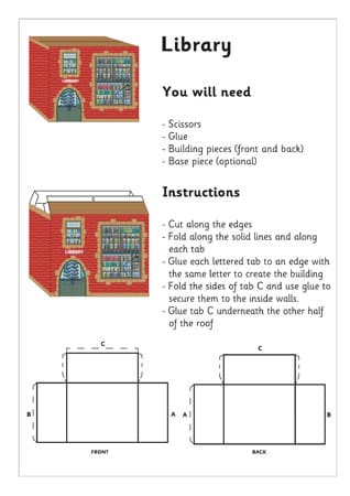 3D Model Building: Library| Craft Activities For Kids