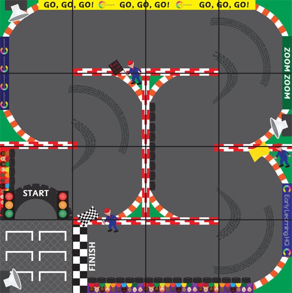 Programmable Robot Racing Track Mat