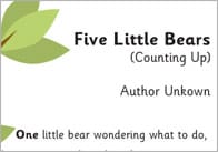 5 Little Bears Counting Rhymes
