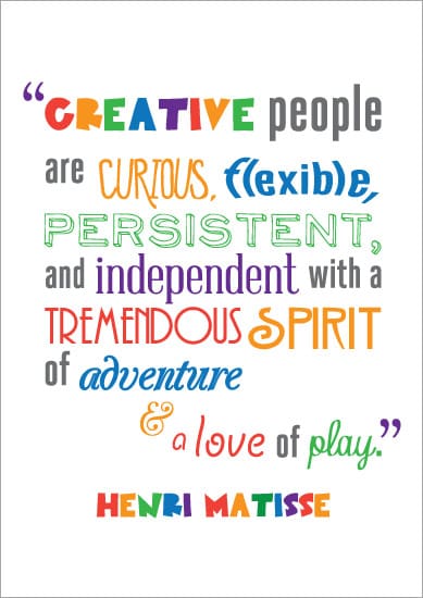 Inspirational Quotation Poster: Henri Matisse