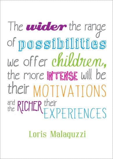 Inspirational Quotation Poster: Loris Malaguzzi 3