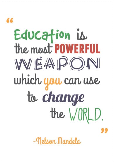 Inspirational Quotation Poster: Nelson Mandela