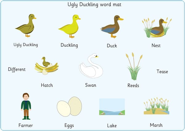 The Ugly Duckling Word Mats