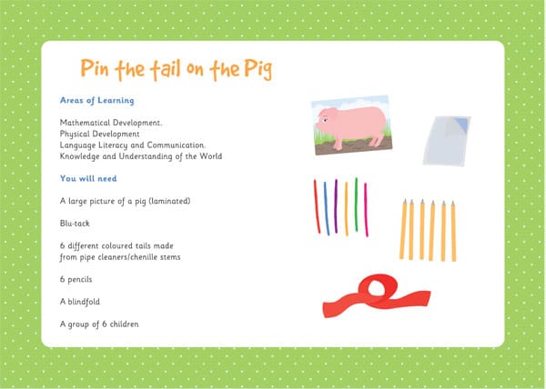 Pin the Tail on the Pig – Three Little Pigs Activity