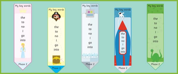 Phase 2: Tricky Words Bookmark