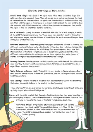 Where the Wild Things are Activity Ideas
