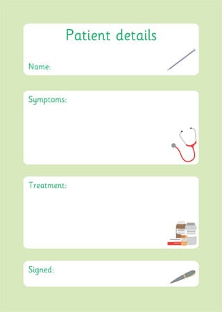 Patient Details Role Play Form