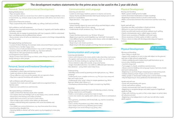 2 Year Old Check Development Matters Statements