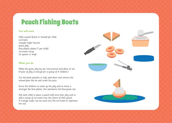 Peach Fishing Boats – Cooking Activity