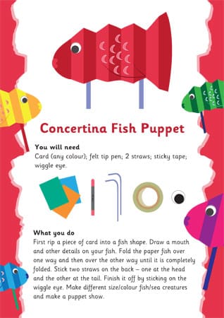 Concertina Fish Puppet