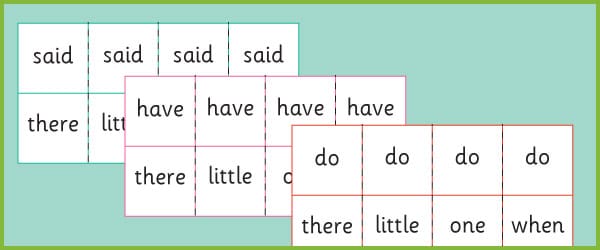 Phase 4: Tricky Words Dominoes