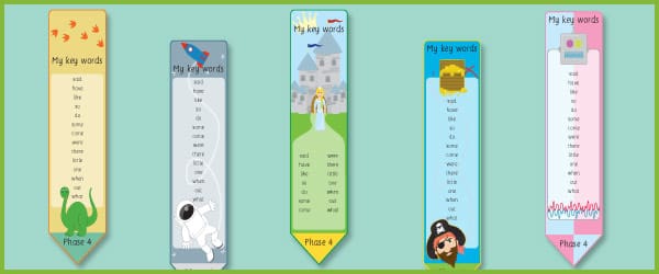 Phase 4: Tricky Words Bookmarks