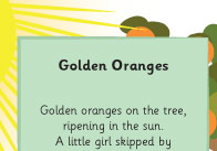 Golden Oranges Summer Poem