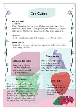 Ice Cubes Activity