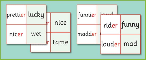 Phase 6 'er' Suffix Loop Cards