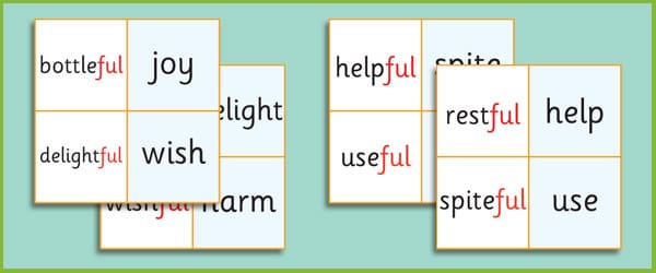 Phase 6 'ful' Suffix Loop Cards