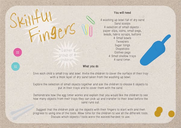 'Skillful Fingers' Sand Activity