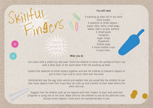 'Skillful Fingers' Sand Activity