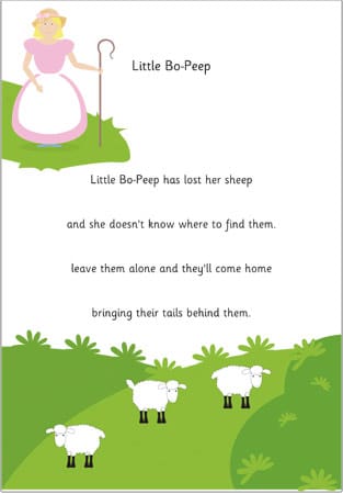 Little Bo Peep Nursery Rhyme