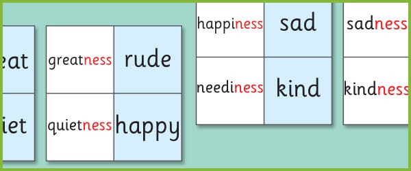 Phase 6 'ness' Suffix Loop Cards