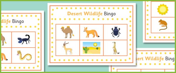 Desert Wildlife Bingo