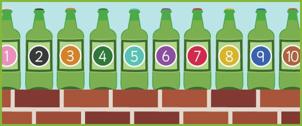 10 green bottles number rhyme