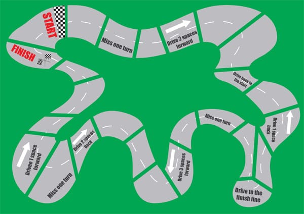Racing Car Maths Board Game