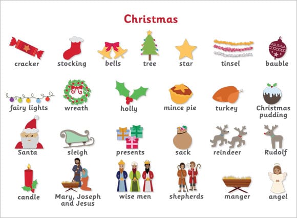 Christmas Word Mat