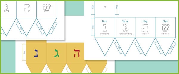 Dreidel Template - Hanukkah Resources