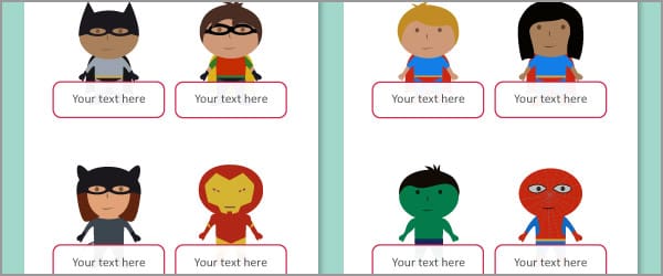 Superhero Self-Registration Labels