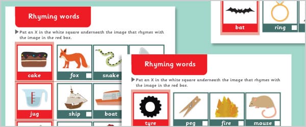 Rhyming Worksheets | Rhyming Words