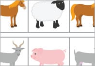 Farm Animals Worksheets – Complete The Pattern