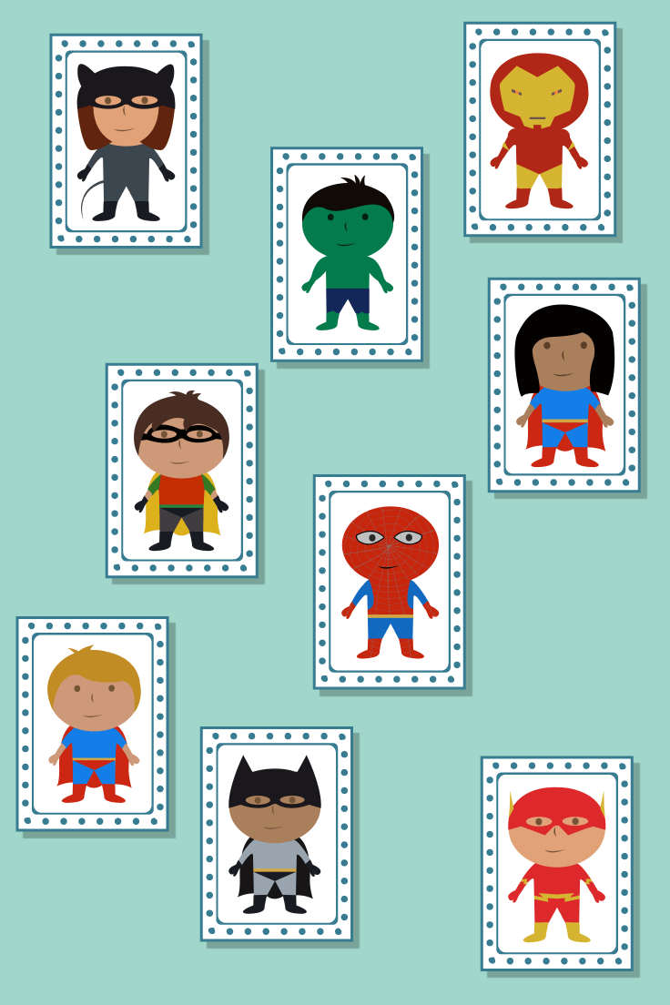 Superhero Snap Cards / Matching Pairs