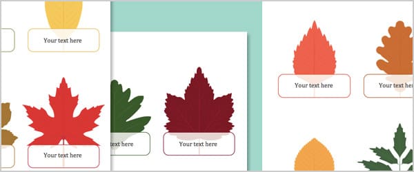 Autumn Leaves Self Registration Labels