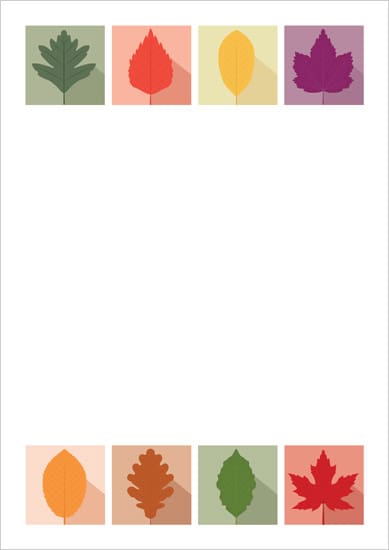 Autumn Leaves A4 Notepaper