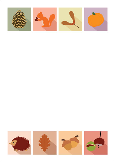 Autumn themed notepaper