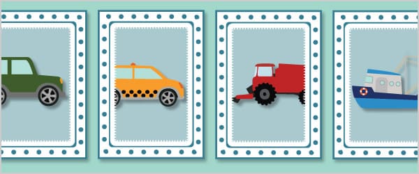 Vehicle Snap Cards / Matching Pairs